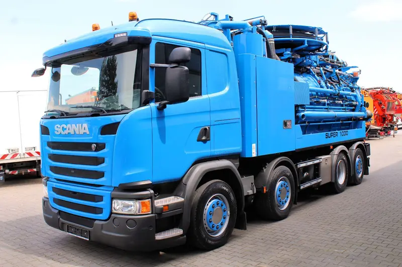 Scania G450 8x2 Wiedemann SUPER1000 WRG Edelstahl-INOX – Saug- und Druckwagen, Erstzulassung 2017, Ansicht 3