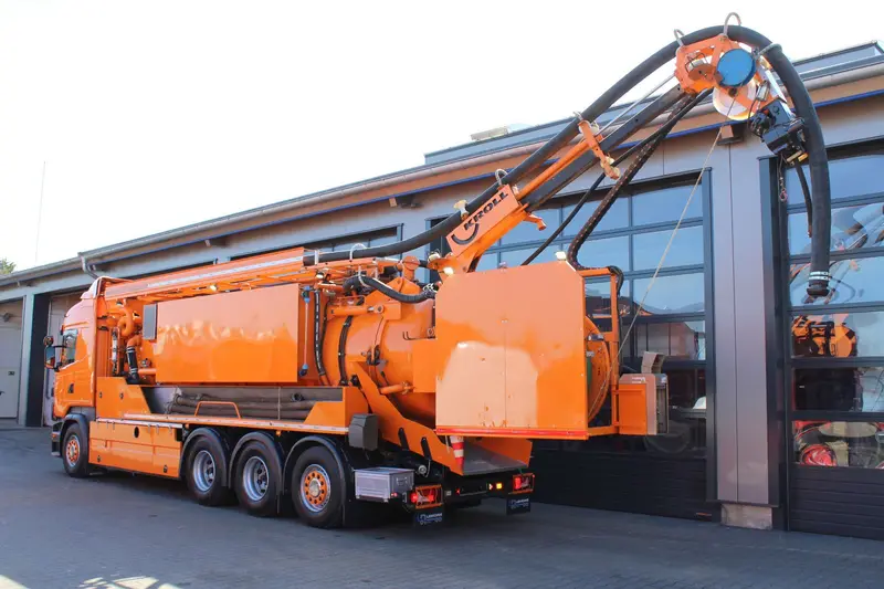 Scania R450 8x4 Kroll 19m³ Wasserrückgewinner Kombi-HD – Saug- und Druckwagen, Erstzulassung 2015, Ansicht 11